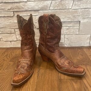 Ariat Dahlia mid-shaft leather inlay boots